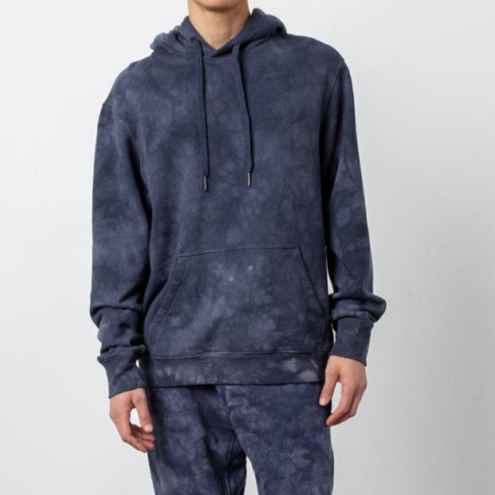 Rails Fulton Tie Dye Hoodie Mens Blue Pullover Sweatshirt Pockets